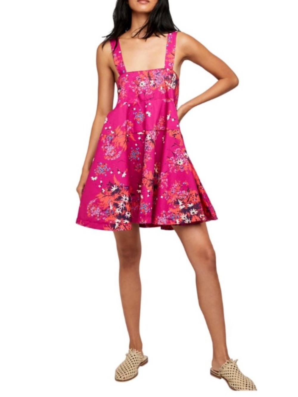 Free people floral mini dress with pockets - Picture 2 of 9
